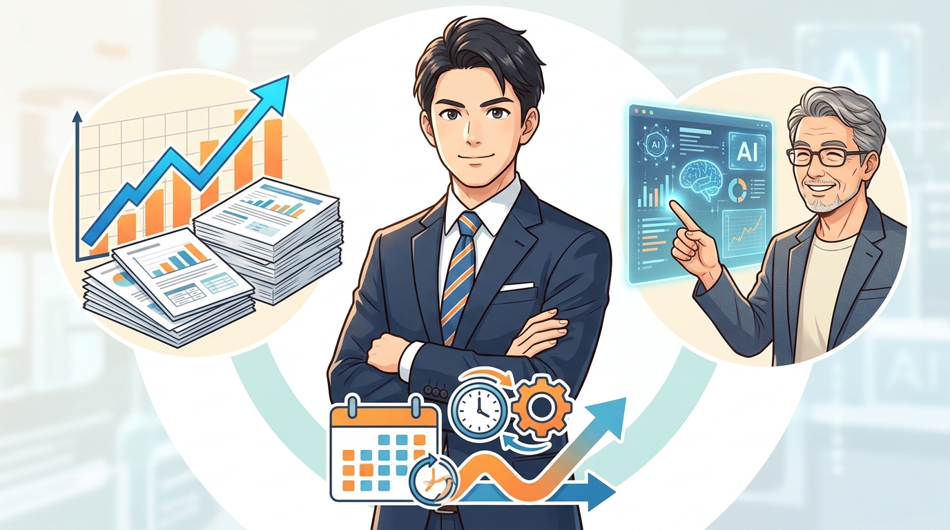 無料相談会に申し込み、オンラインで専門家から自分専用のAI活用ロードマップを受け取る流れ