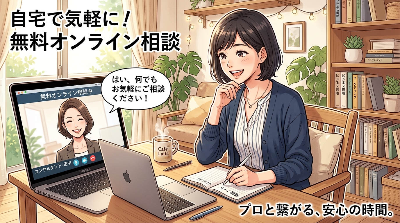 スマートフォンで簡単に完了する予約手順と、当日のスムーズなオンライン相談の流れを解説