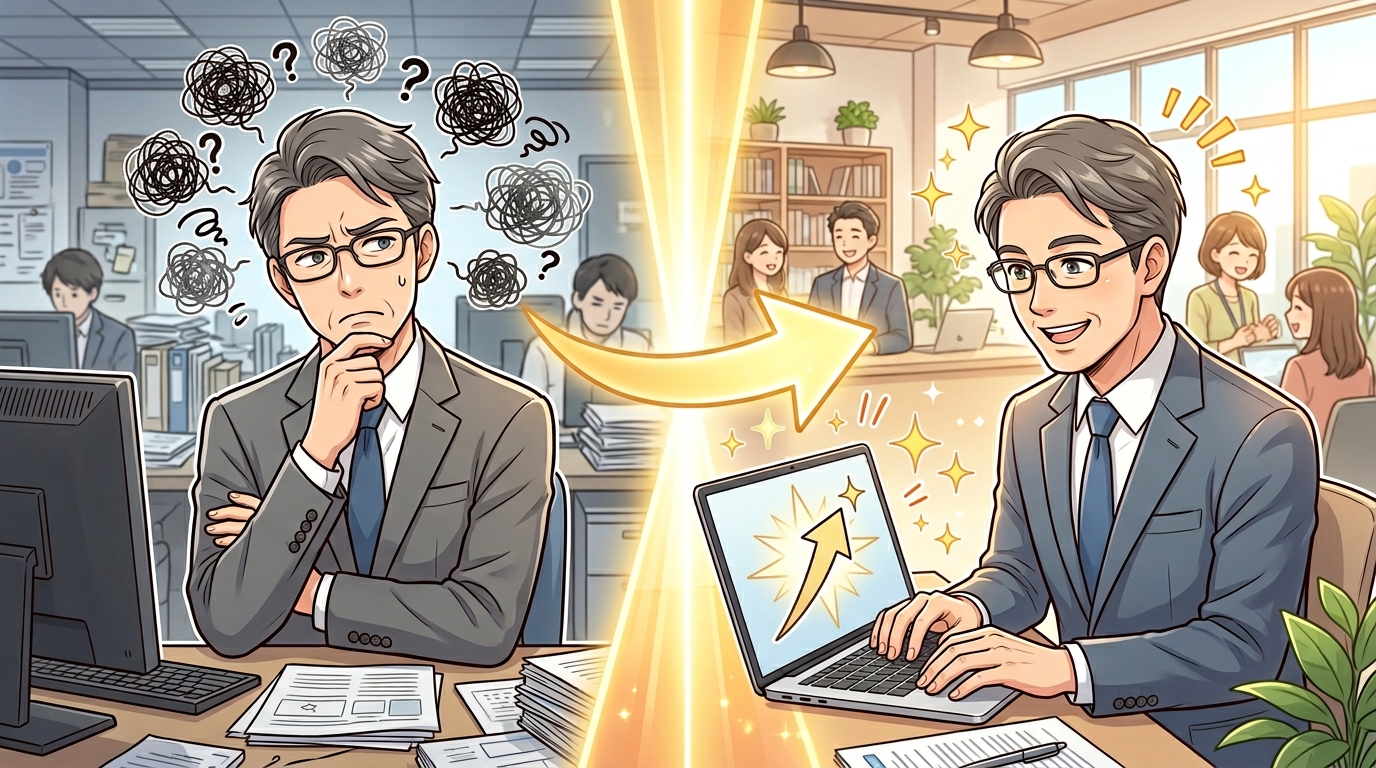 怪しいという疑念が完全に晴れ、AI講座がビジネスを劇的に進化させる最短の近道だと確信した様子